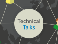 Ein Bannerbild mit der Aufschrift KHS Technical Talks zeigt ein Netzwerk aus menschlichen Avataren und einer grauen Weltkarte im Hintergrund.